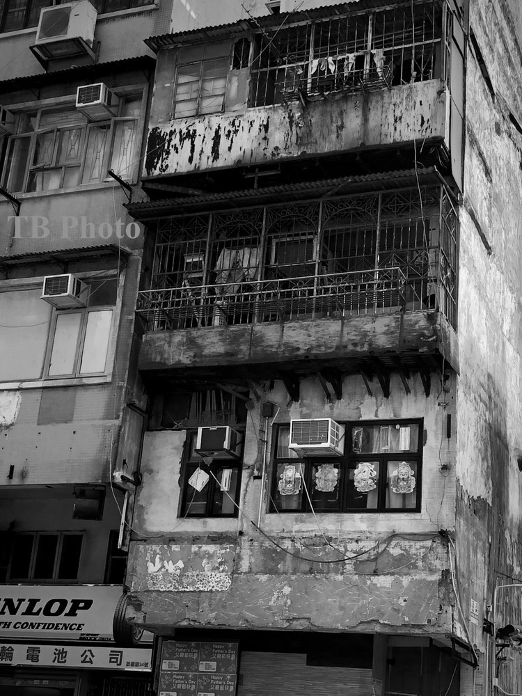 B/W Photograph: Kowloon Hong Kong Apartments(2018) 8×10