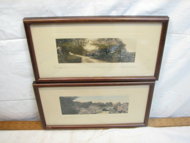 Pr Fred Thompson Colorized Photo Landscape Way Home Old Toll Covered Bridge