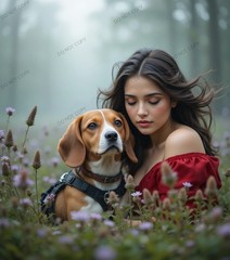 Digital Image Picture Photo Wallpaper Background Desktop Dog Love 4k HD AI Art