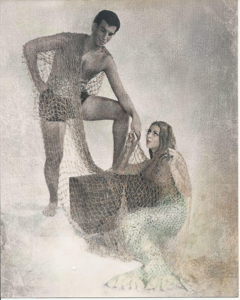 Hendrickson Original Photo Hand Tinted Sailor Caught A Sassy Mermaid 8X10 R182