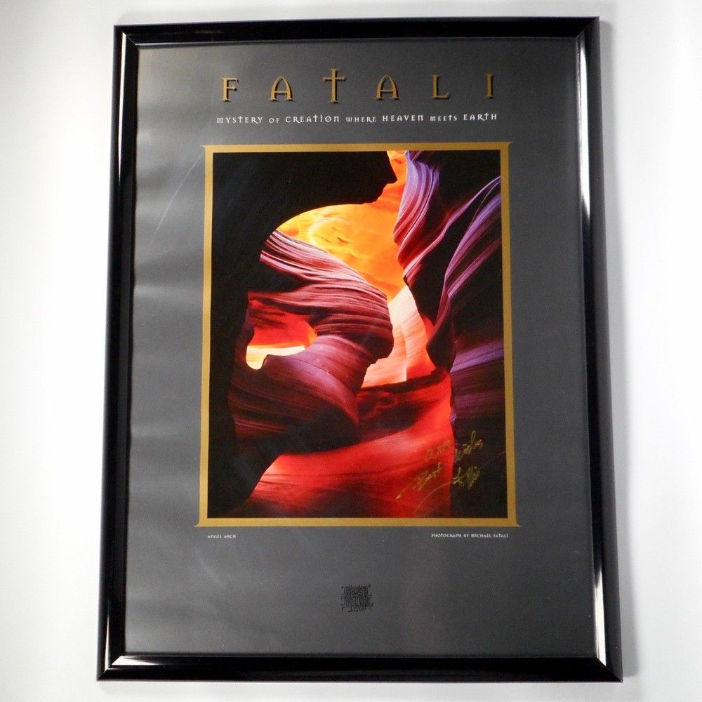 Michael Fatali Angel Arch INK SIGNED Slot Canyon UT Frame Art Photo Poster Print