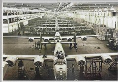 B24 Production Willow Run Michigan WW2 4×6 Re-Print