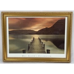 Mel Allen Ullswater Canvas Print Gold Ornate Frame 29.5×21.75 Ready to Hang