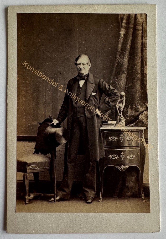 Original CDV photo circa 1860 London Camille Silvy Hon. and Rev. Frederick Curzon Tirage