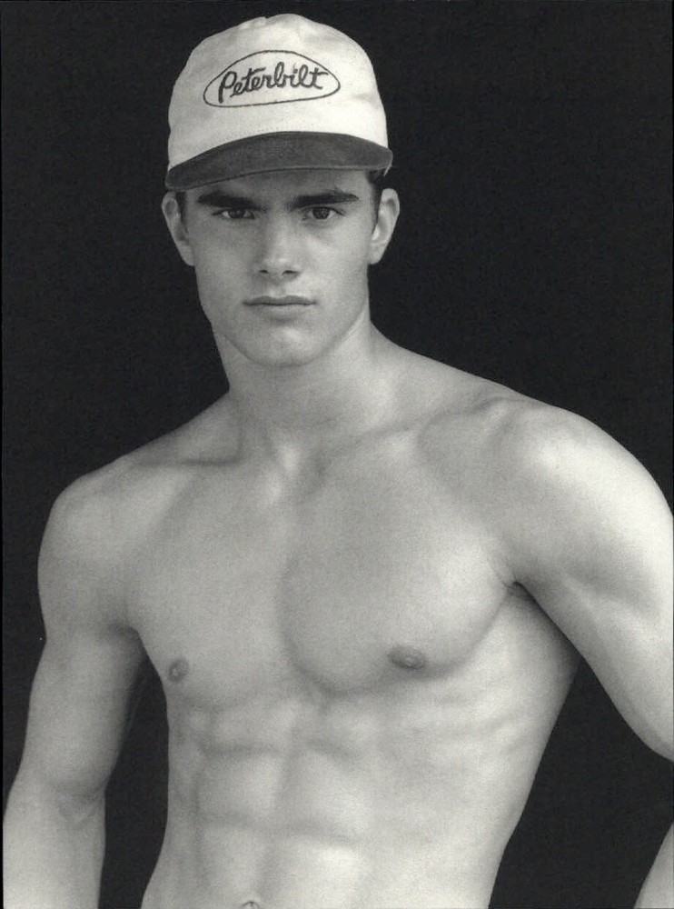 1999 Bruce Weber Male Model Peter Bare Chest Peterbilt Cap Art Photo Gravure