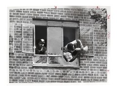 New York City / Press photographs documenting Queens hostage situation / 1974