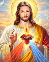 jesus christ wall art 8*10 religious christian faith god home decor print jesus