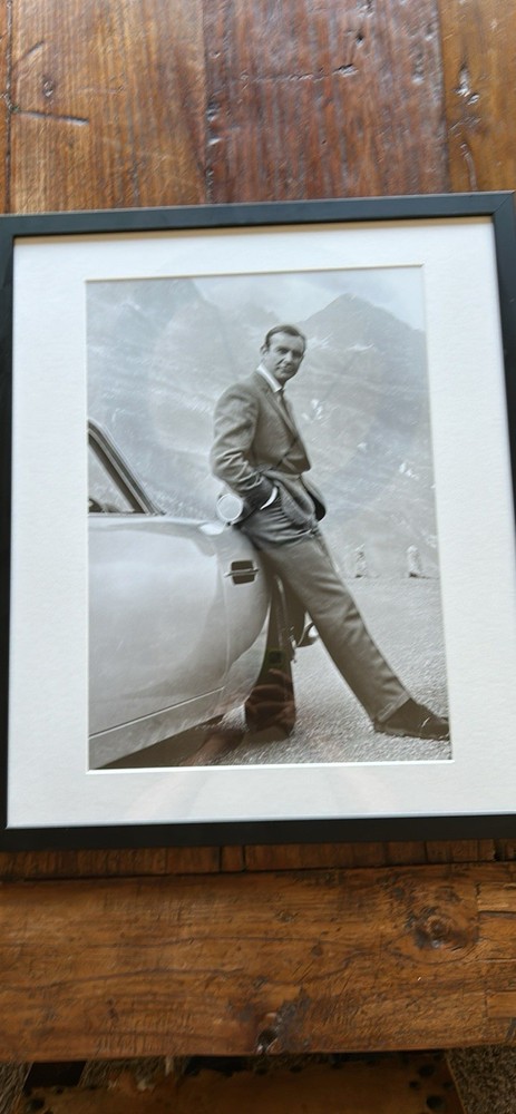 Framed Sean Connery Print James Bond Black & white Sonic Editions 74/495 007