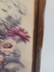 Vtg 1970s Floral Framed Wood Art Robert Laessig AVA Set 9″x18.»