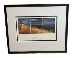 Mark Bergsma Signed Art Framed Photograph Lighthouse Dog “Waiting For My Friend”