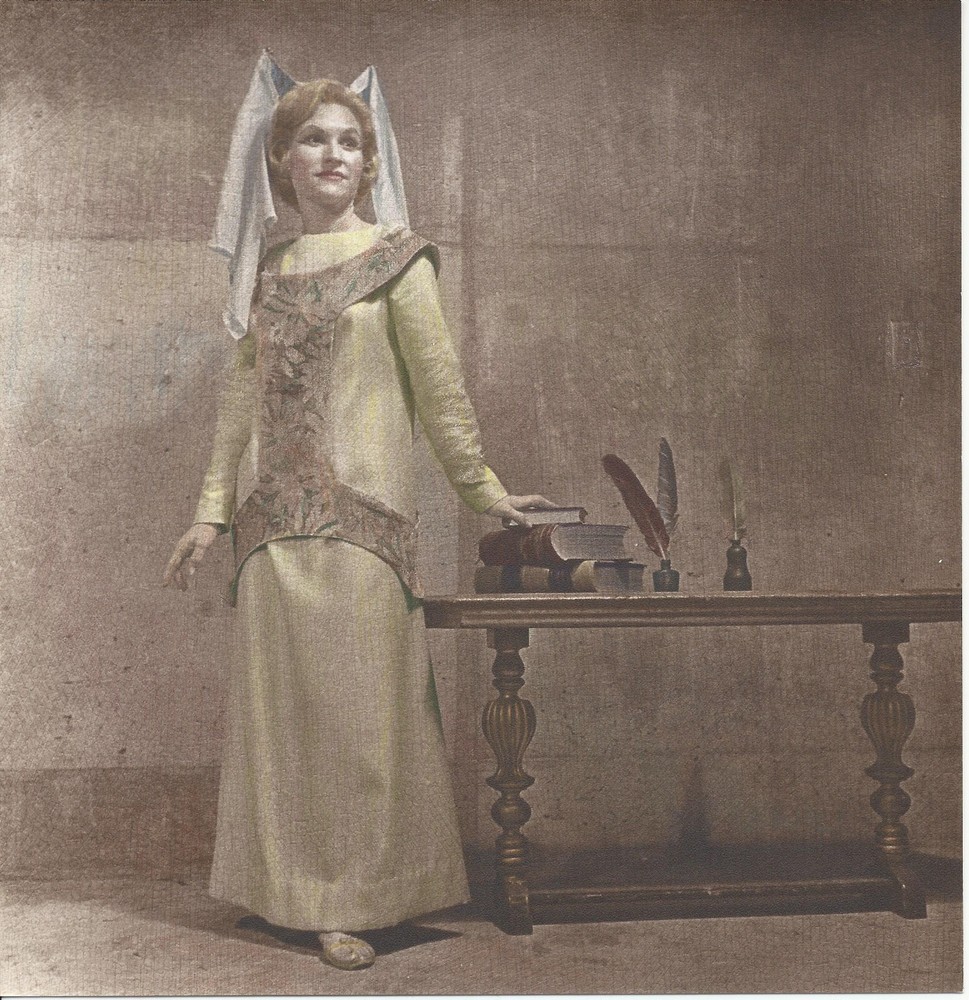 Hendrickson Signed Hand Tinted Original Photograph Woman Medieval Dress R157