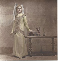 Hendrickson Signed Hand Tinted Original Photograph Woman Medieval Dress R157