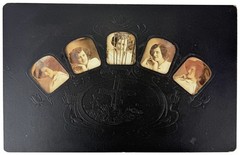 Die-Cut Cabinet Card of a Young Woman in Five Different Attitudes / ca. 1910