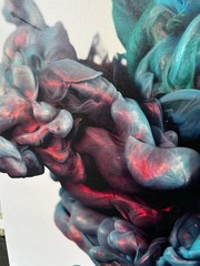 Alberto Seveso Colorful Ink Water Abstract Canvas Wall Art Modern Photography