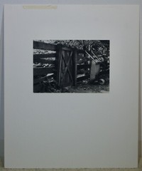 Lot of 3 B&W Photo 7 x 5- mat 14 x 12- Paddock Fence Stream Ivy Country Charm