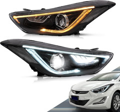 LED Front Lights Compatible with Hyundai Elantra 2012-2015& Elantra Coupe 2013 2