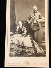 ROYALTY RUSSIAN IMPERIAL ANTIQUES CDV CZAR ALEXANDER II EMPRESS RUSSIA WESENBERG