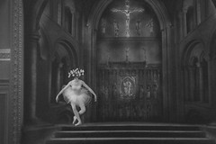 Signed Ltd Edition Fine Art Photograph SURREAL Ballerina & Christ PASSION PLAY