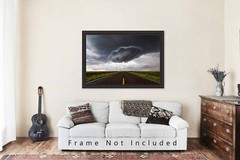 Storm Photography Print – UFO Shaped Wall Cloud Over Highway in New Mexico