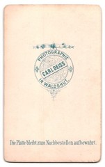 Photograph Carl Deiss, Waldshut, portrait gentleman with bow tie and full beard, half glass
