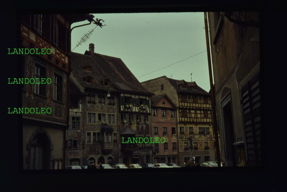 Slide Basel Old Town Switzerland 1963 Häsuer