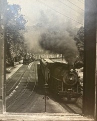 Original JAMES P GALLAGHER ‘The Parting’ TRAINS B&O Railroad Gelatin PHOTOGRAPH