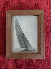 Original Vintage Black And White Photography Sailboat Yacht Seascape Yachting
