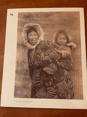 Edward S. Curtis Woman and Child Nunivak 16 x 12 Sepia Print Native American EUC