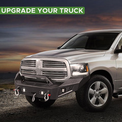 Off Road Front Bumper Fit for Ram 1500 2013-2018 | W/4 Lights, Winch Plate, Pre-