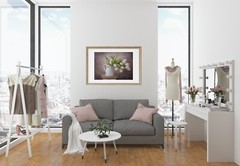 Floral Print of White Tulips wall art print home decor.