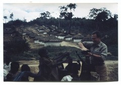 2x Vintage Photo Distribution of Gifts in Africa, 1950s, 1960s, 12x18cm