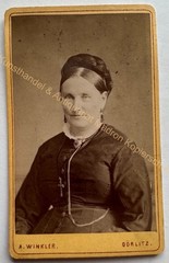 orig. CDV photo photograph woman lady picture old fashion around 1870 Görlitz Winkler