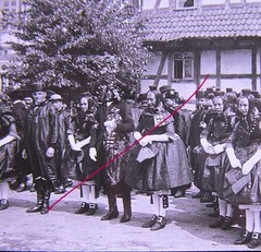 Schwalm wedding around 1920 historical glass picture