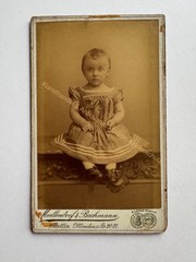 orig. CDV photo photograph picture child old fashion around 1885 Szczecin Pomerania Moellendorf