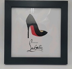 Christian Louboutin Red Bottom Framed Art New 12 x 12 Fairchild Paris