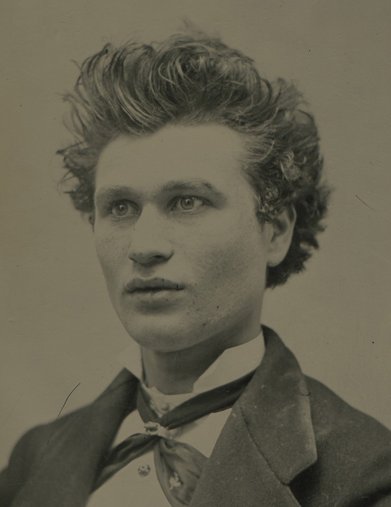 Exceptional original tintype: dapper young man, gay interest c. 1860-80
