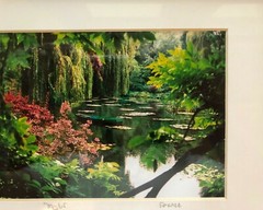 Signed Claude Taylor Monet’s Garden France Framed Matted Photograph 11×9