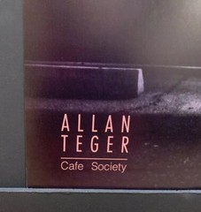 Allan Teger 1990 Lithograph Poster “Cafe Society” Repro From Hand Painted B&W
