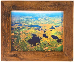 Tiger Cat Flowage, Hayward, Sawyer County, Wisc. Overhead Photo. Frame Optional