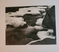ICY RIVER LARGE ORIGINAL SIGNED ART PHOTO B&W STETTNER VTG MATTE NJ CAMERA