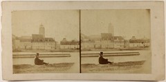 France Nogent-Sur-Seine c1860 Photograph Camus Self-Portrait Stereo Albumin
