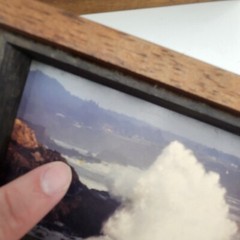 Vintage Dennis Barloga Gallery Framed Photograph San Francisco Golden Gate Beach