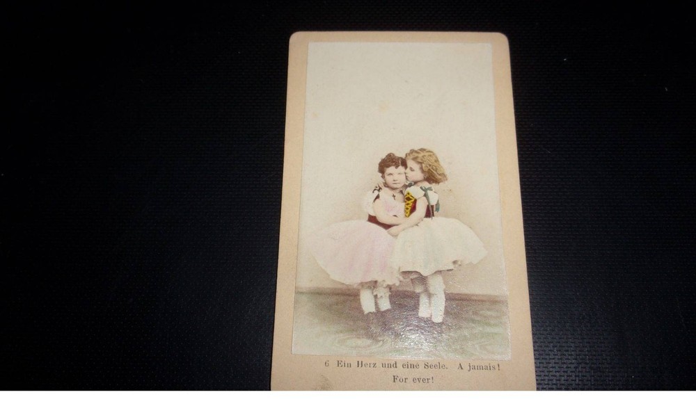 Photograph On Cardboard.CDV.2MOI10475.Approximately 1900.Girls Tutu. Photograph