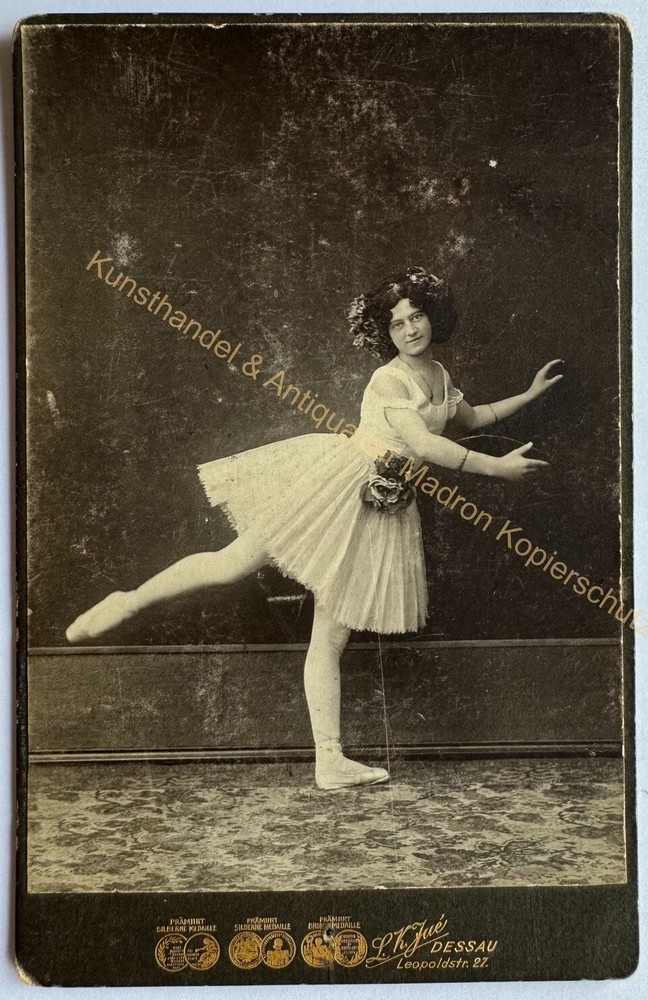 orig. KAB photo picture old photograph around 1890 ballet dance dancer Dessau woman girl