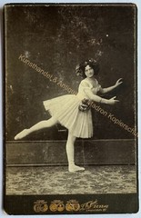 orig. KAB photo picture old photograph around 1890 ballet dance dancer Dessau woman girl