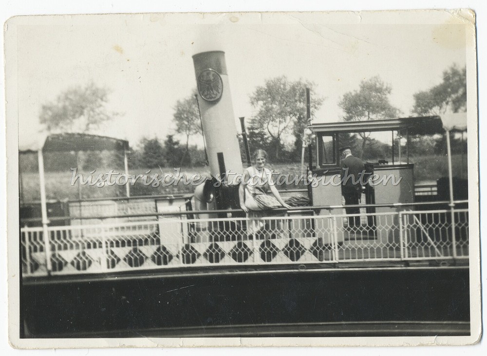 Steamer with Eagle Crest 1929 – Ship Excursion Boat – Vintage Photo 1920s