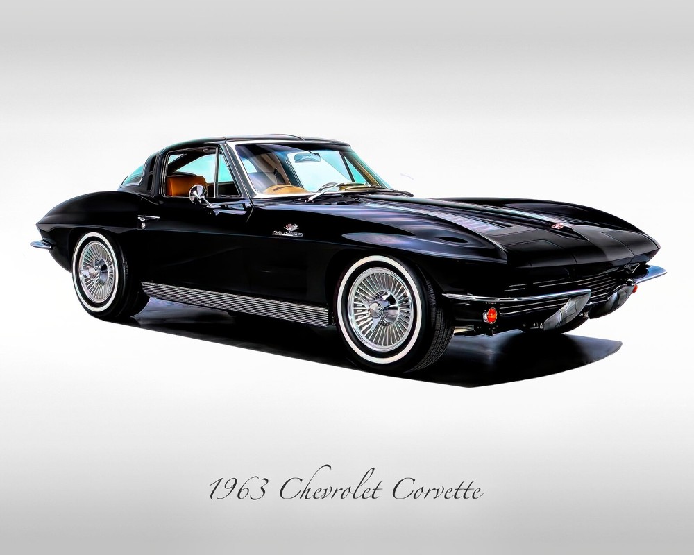 Classic Cars – 1963 Chevrolet Corvette in Tuxedo Black – Muscle Car