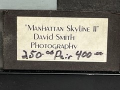 “Manhattan Skyline” David Smith Photography Framed New York City Pair Photos