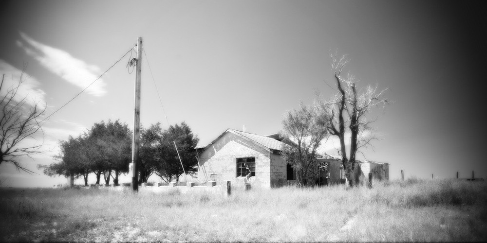 Fine Art Photography, Deserted Farm, Western Kansas, Black & White, 8×16
