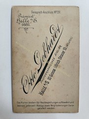 orig. CDV photo photograph old picture woman lady fashion around 1885 O. Gebhardt Halle